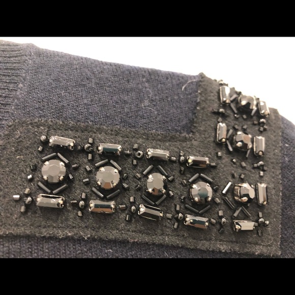 J. Crew Deep Navy Colour Cashmere/ Wool Sweater - Picture 4 of 8